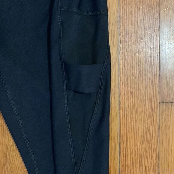 EUC 90 degrees by reflex black leggings with mesh cutouts on side Size S - Picture 2 of 5